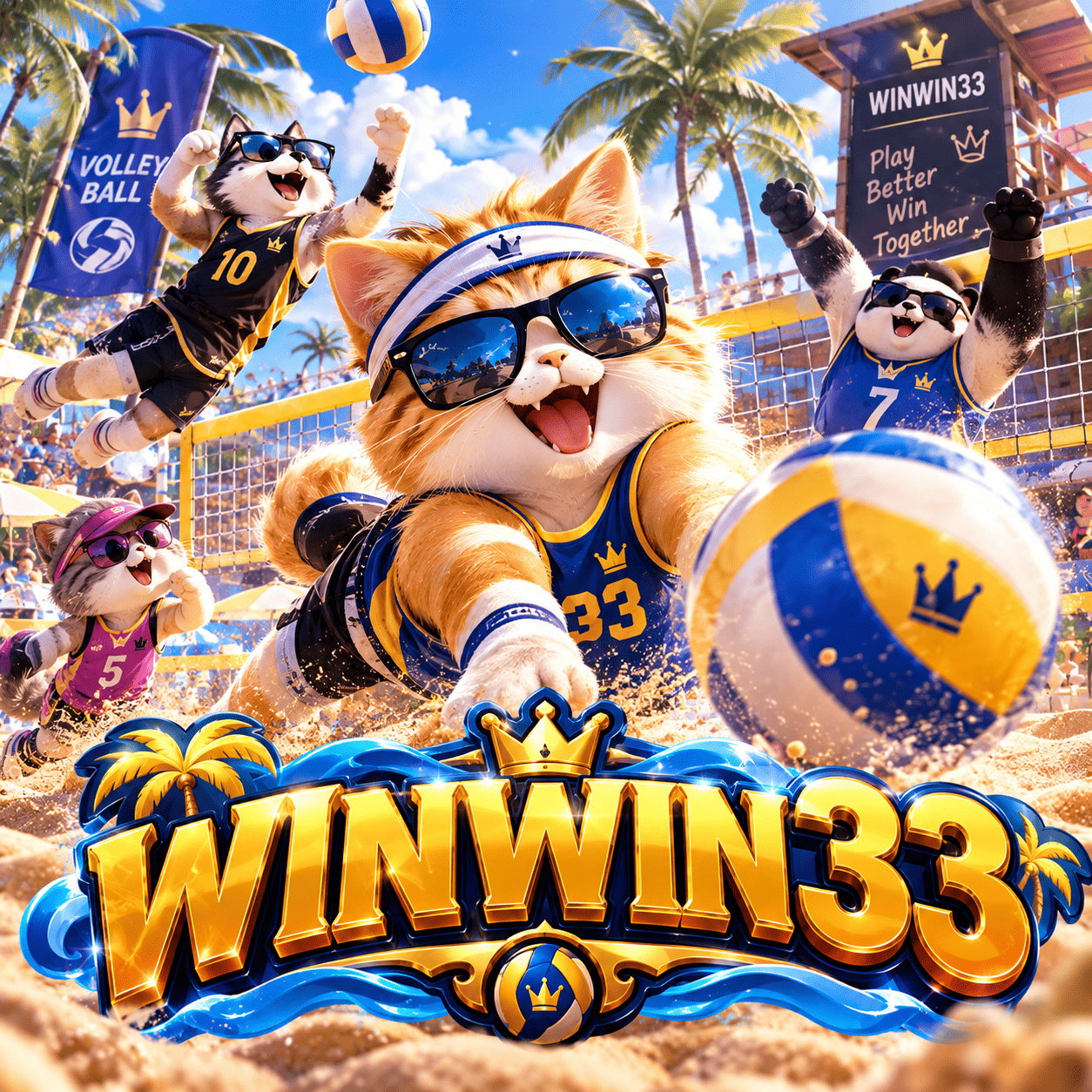 Banner WINWIN33 Cyber Blue